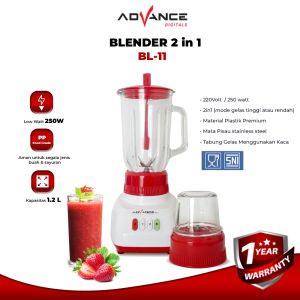Advance Blender Kaca Serbaguna 2 in 1 - BL11 - GRATIS ONGKIR Jabodetabek