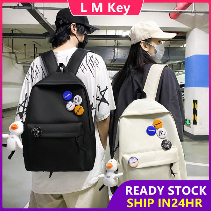 READY STOCK School bag Fashion backpack women bagpack studengt beg sekolah perempuan beg galas High school backpack bag sekolah beg wanita Travel Bag beg lelaki Lazada