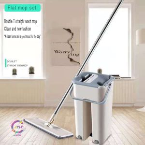 CL RT93 Satu set Alat Pel dan ember Ultra Mop lantai modern Briny Small wash and dry 2in1