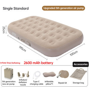 【10 Years Warranty】DreaME New 100% 25/40CM Thickness Foldable inflatable airbed Single/Queen/King Size Automatic inflatable mattress with Electric Pump Automatic Portable Foldable For Camping Tent sofa bed for kids