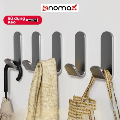Móc treo quần áo nhà tắm Enomax đa năng dán tường treo đồ dùng phòng tắm. Chất liệu nhôm hàng không chống gỉ ( Eno R1)