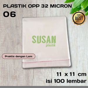 PLASTIK OPP 11X11 TEBAL 32 MICRON PLASTIK DONAT/ KEMASAN