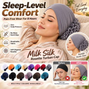 Inner Sanggul Lace Rosette Milk Silk Premium Cotton Headscarf Cap Inner Tudung Bun Hijab Shawl Accessories