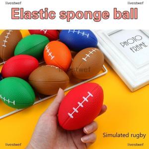 [COD] livestwef Pu Foam Solid Rugby Grip Ball For Release And Pressure  Football Toy Ball