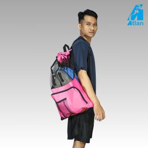 AERONE  Tas Renang Waterproof Kids Pink Polos (Free Custom Nama)