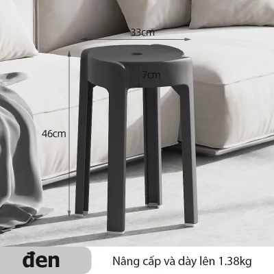 DAMIK Ghế đôn nhựa quán cafe ghế đẩu nhựa đúc decor phòng khách phòng trà quán trà chanh nhà hàng khách sạn sang trọng