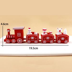 Christmas Plastic Train Ornament Christmas Decoration Cake Decorate Xmas Home Decor Childrens Toy