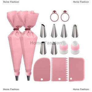 [COD] Home Fashion Stainless Steel Kitchen Baking Cake Decorating Tool Silicone Piping Nozzles