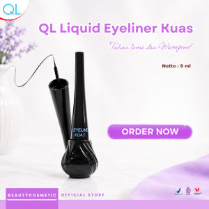 Eyeliner Kuas Cair Ql Cosmetic 8 ml