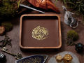 Antique D20 Square Mini Tray | ถาดไม้ ถาดทอย ลูกเต๋า Dice DnD D&D MTG RPG TRPG เกมกระดาน บอร์ดเกม Game Magic เมจิก. 