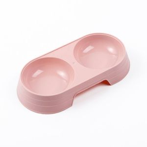 ER52858 Practical Multipurpose Portable Candy Color Pet Accessories Durable Cat Double Bowl Cat Feeding Bowl Cat Drinking Bowl Dog Food Tray