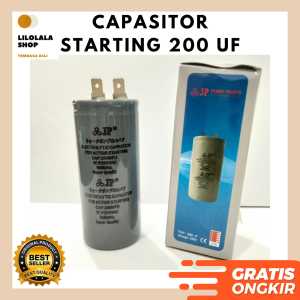 Capasitor 200 UF JP 250V Kapasitor starting bulat AC Pompa Kulkas Capacitor
