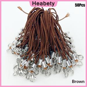 Heabety 50Pcs Polyester Cord Lobster Clasp Cell Phone Lanyard Cords For Keychain Crafts Handmade Phone Rope Toys DIY Jewelry Making