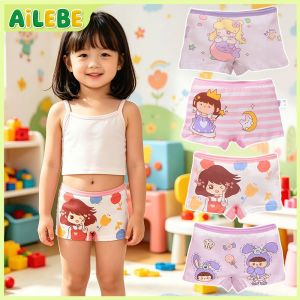 【Local Stock】 Local Stock🧸Girls Cartoon Boxer Underwear 4-Piece Set Cute Character Print Girls Panties Soft and Breathable Kids Underpants Multiple Patterns Available