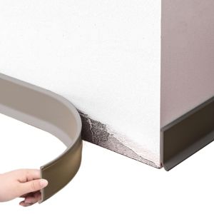 METALIX 1M/Roll Baseboard Molding Trim Self Adhesive Thickened Wall Baseboard DIY Flexible Skirting Line Home Decor