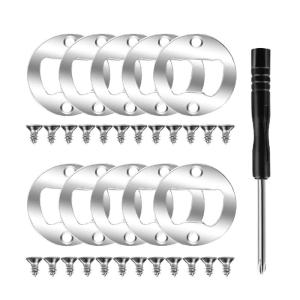Pack of 10 Easy Installation Round Bottle Openers for Outdoor Event Beer Opening Tool with Screws and Screwdriver