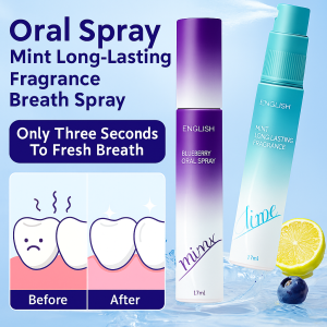 Oral Spray One Spray Long Lasting Fragrance Popping Mint Breath Spray Oral Freshener Spray Kissing Artifact Freshens Breath Reduces Bacteria 口腔喷雾剂 清新口气