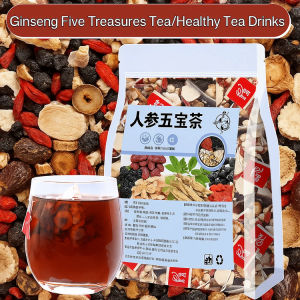 Five Treasures Tea  Ginseng Herbal Tea Nourishes Liver  Kidneys Boosts Energy人参桑葚枸杞玛卡五宝茶