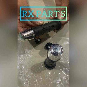 Handgrip / Handfat Universal HONDA YAMAHA KAWASAKI SUZUKI DLL + Jalu stang Chrome / Bar end chrome Untuk semua motor / Universal motor