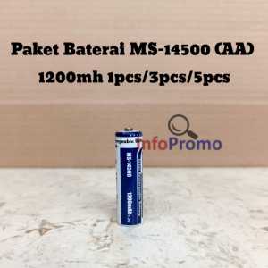 Paket Baterai Cas AA MS-14500 Ultra Power 1200mAh ( Tonjol ) Isi 1PCS 3PCS 5PCS Battery Original