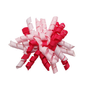 ของตกแต่งผมโบว์สำหรับเด็ก แถบเกลียวหยิกสีรุ้งพร้อมยางยืด ของขวัญเครื่องประดับศีรษะคริสต์มาส DIY2155