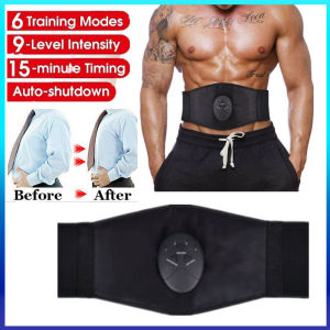 EMS Waist Slimming Belt Electric Abdominal Muscle Stimulator Belly Trainer Sweat Fat Burner Weight Loss Belt Body Shaper Fitness for Men Woman