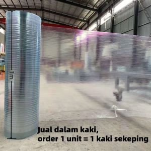 1Roll/98 FT Greenhouse Transparent Roof Flat Anti UV Greenhouse Firm ATAP Cerah Lutsinar Rata 1mm Bumbung Jubin Telus