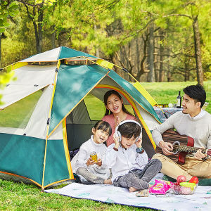 DAMENG เต็นท์ เต็นท์กางอัตโนมัติ เต็นท์ปิกนิก เต๊นท์กันแดด และ กันฝน เต๊นท์ตาข่ายป้องกันแมลง พื้นที่ภายในขนาดใหญ่ เหมาะสําหรับตั้งแคมป์