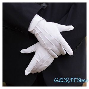 Magician Hands Protector White Gloves  Men Formal Tuxedo Etiquette Gloves Reception Guard Gloves