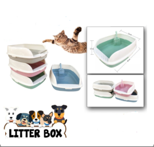 Cat Litter Box - Box Pasir Kucing - Tempat Pup Kucing - Serokan Pasir Kucing - Toilet KUCING ANJING