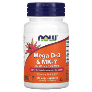 Thực Phẩm Bảo Vệ Sức Khoẻ NOW Mega D-3 & MK-7 - - Tăng cường sức khỏe tim mạch: Giảm nguy cơ mắc các bệnh tim mạch huyết áp cao.  - Cải thiện tâm trạng: Giảm nguy cơ mắc bệnh trầm cảm lo âu.
