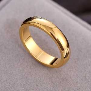 cincin titanium emas anti luntur anti iritasi perhiasan pria dan wanita