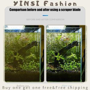YINSI Fish Tank Cleaning Tool Flat Sand Algae Removal Dual-use Algae Removal Scraper Household Cleaning Tool Aquarium Accessorie