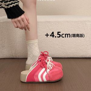 Free Shipping WomenS Thick-Soled Slip-On Sandals For Outdoor Wear 2026 Spring New Style With Laces And Height-Increasing Design