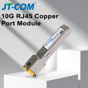 JT-COM 10G RJ45 Electrical interface Copper SFP Transceiver Module 10GBase Tx Ethernet Gpon Olt Fiber Optic FTTH Compatible with Cisco-Mikrotik Switch 30m