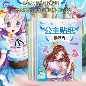 Combo 6 Cuốn Sách Dán Hình Trang Phục Công Chúa Cho Bé- SOHANEI FAM