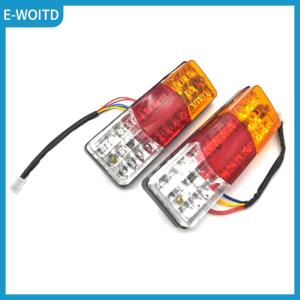 【E-WOITD】 3Colors LED Waterproof Tail Light Reverse Brake Stop Motorcycle Turn Signal 12V