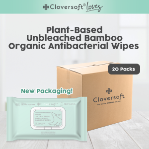 [Carton Deal] ❤️Cloversoft Loves 99.9% Antibacterial Unbleached Bamboo Organic Wipes [20 Packs x 100sheets]