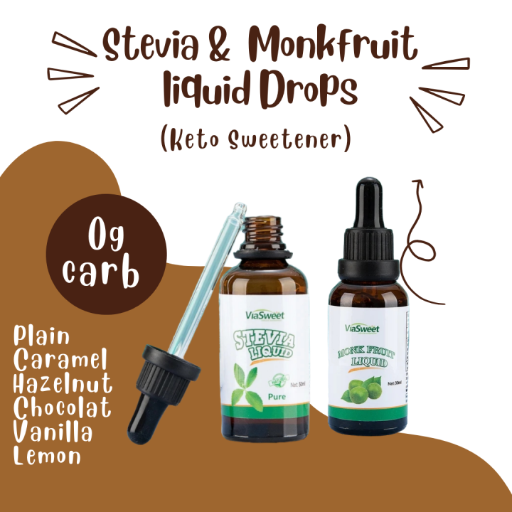 Stevia and Monkfruit Liquid Drops Sweetener (KETO/DIABETIC Sweetener) Lazada PH