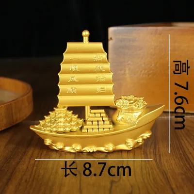 已开光 招财一帆风顺帆船 摆件双龙吉祥帆船家居满载而归金属工艺品 帆船摆件 家居开业礼物 Has Been Sailing Sailing Decoration Double Dragon Auspicious Sailing Home Full of Metal Crafts Sailing Decoration Home Opening Gift