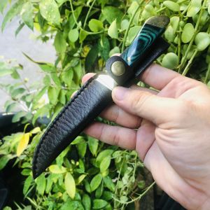 Dao gọt trái cây dao gọt hoa quả Mông cổ có bao da không gỉ sắc bén xịn xò