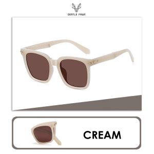 GENTLE FAWN Kacamata Sunglasses Hitam Polarized Foldable Tr90 Style Kotak Wanita Bisa Lipat Elegant Keren 7531