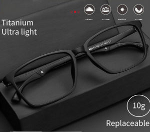 TR90 Fashion Eyeglasses Glasses Frame Mens Comfortable Full Frame Big Face Ultra Light Glasses Black Frame