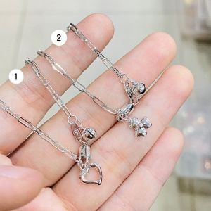 Gelang emas asli kadar 75 17k paperclip nori whitegold putih rantai tangan