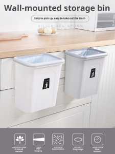 vivi lifestyle ถังเก็บขยะแขวนบนประตูตู้ครัว ขนาดใหญ่ พลาสติกทนทาน