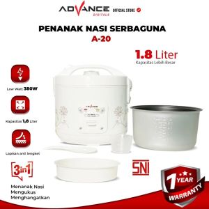 Advance Rice Cooker / Magic Com 1.8 Liter 3 in 1 - A20 - FREE ONGKIR Jabodetabek