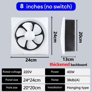 DIODIY Strong Exhaust Fan Ceiling Standard Wall Household For RoomKitchenBathroom Energy Saving