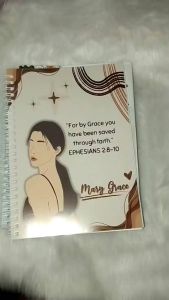 Personalized Notebook with bible verse
