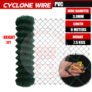 Cyclone Wires Mesh Galvanized Chain Link Fence 6METERS / PVC coated cyclone wire / 2X2 INCH OPENING SIZE (Farm Fence/ Guard fence/ Pangbakod ) MATIBAY NA PANG-BAKOD / LONG LASTING FENCE