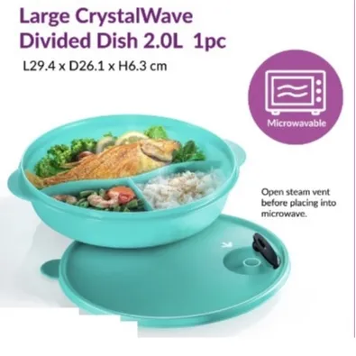 Tupperware Crystalwave – Mikrowellen- & Spülmaschinenfeste Lunchbox Mit Unterteilung